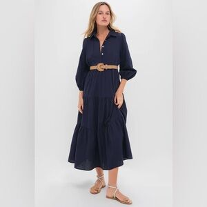 TUCKERNUCK - Pomander Place Navy Cotton Mabel Maxi Dress - M